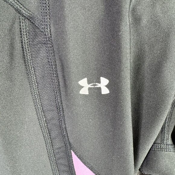 Under Armour Womens HeatGear Compression Leggings Black/Pink Size S - Picture 4 of 4